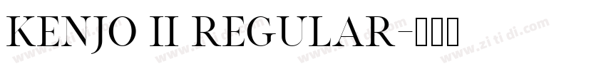 Kenjo II Regular字体转换